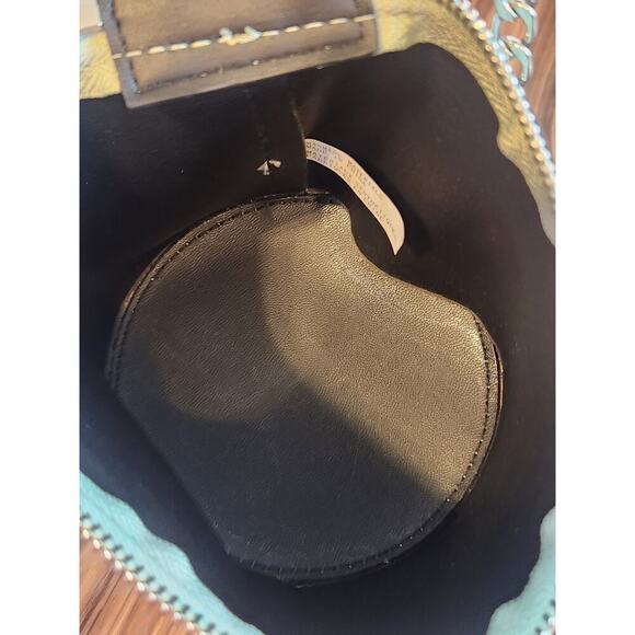 Expressions NYC purse crossbody barrel bucket bag green crocodile embossed - Picture 15 of 16